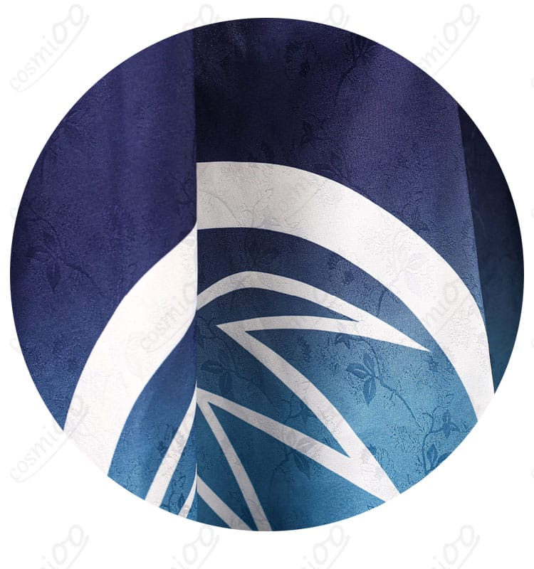 ジャガード生地の模様と装飾の近接写真（高発色で写真映え）