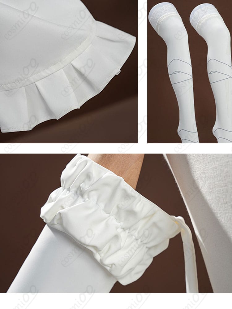 アームカバーとレオタードの装飾ディテール（縁取りと配色）