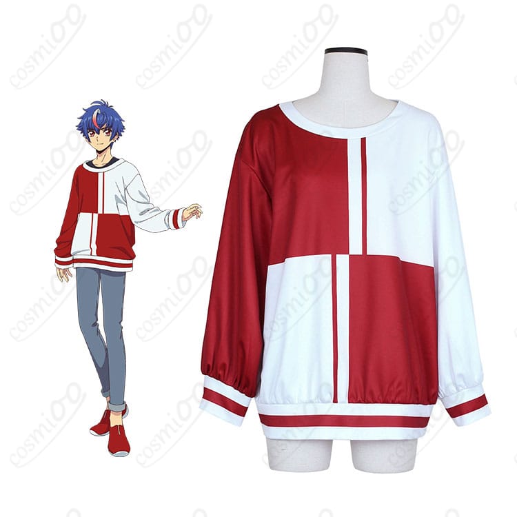 明導アキナのコスプレ用トップスとキャラクタービジュアルのイメージ