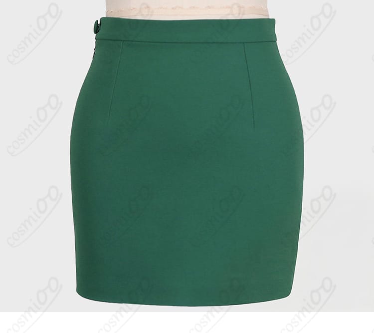 大倉メグミ 制服コスプレ用スカートの生地と縫製ディテール画像