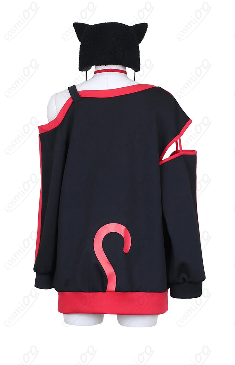 西園寺ユナ風コスプレ衣装 パーカーコーデ 背面全体