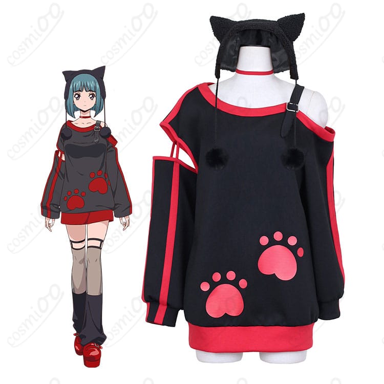 西園寺ユナ風コスプレ衣装とキャラクタービジュアルのイメージ