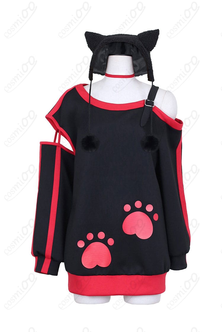 西園寺ユナ風コスプレ衣装 パーカーコーデ 正面全体