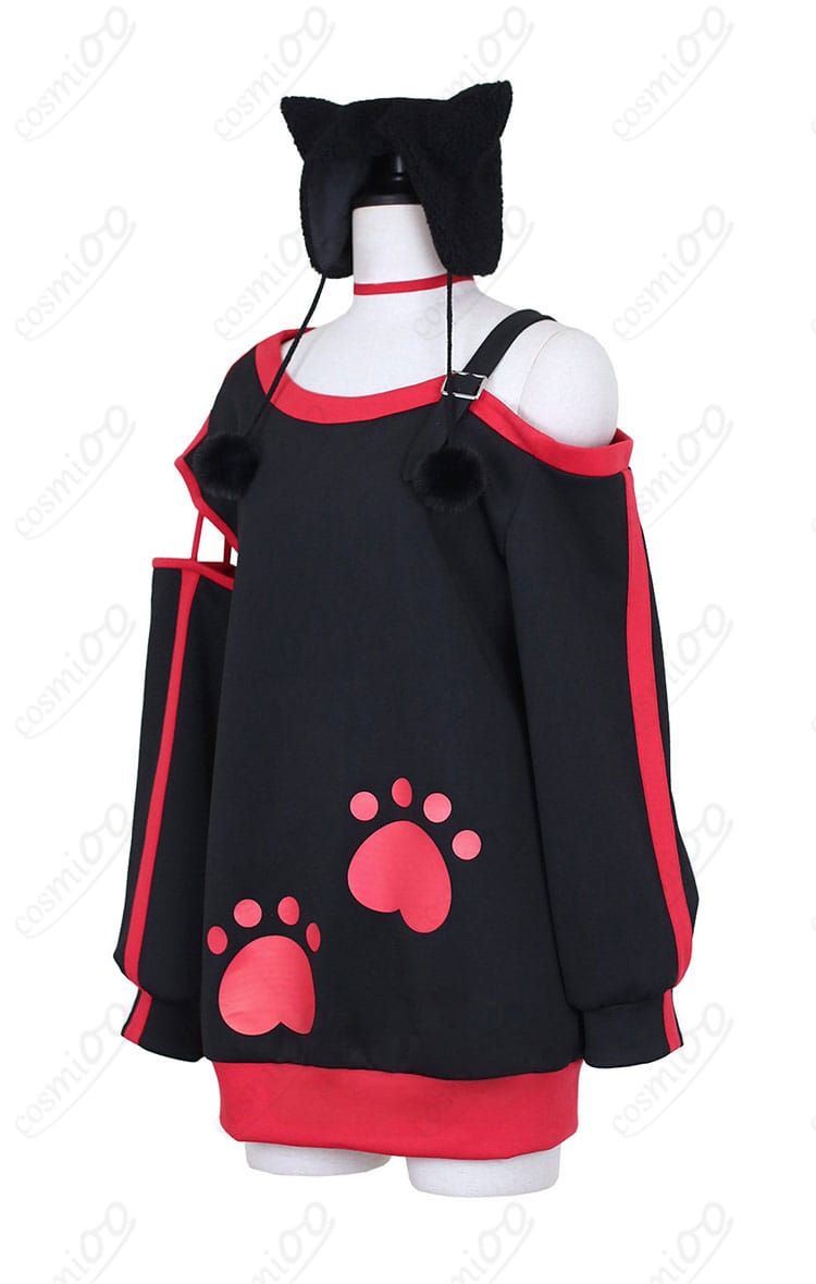 西園寺ユナ風コスプレ衣装 パーカーコーデ 側面シルエット