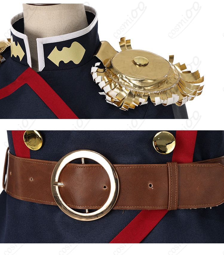 羽前京香コスの肩飾りとベルト金具のディテール