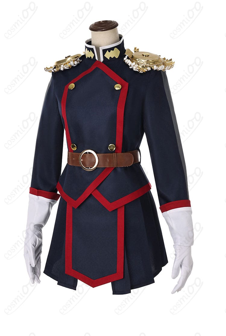 羽前京香コスプレ衣装の側面シルエットとベルト位置