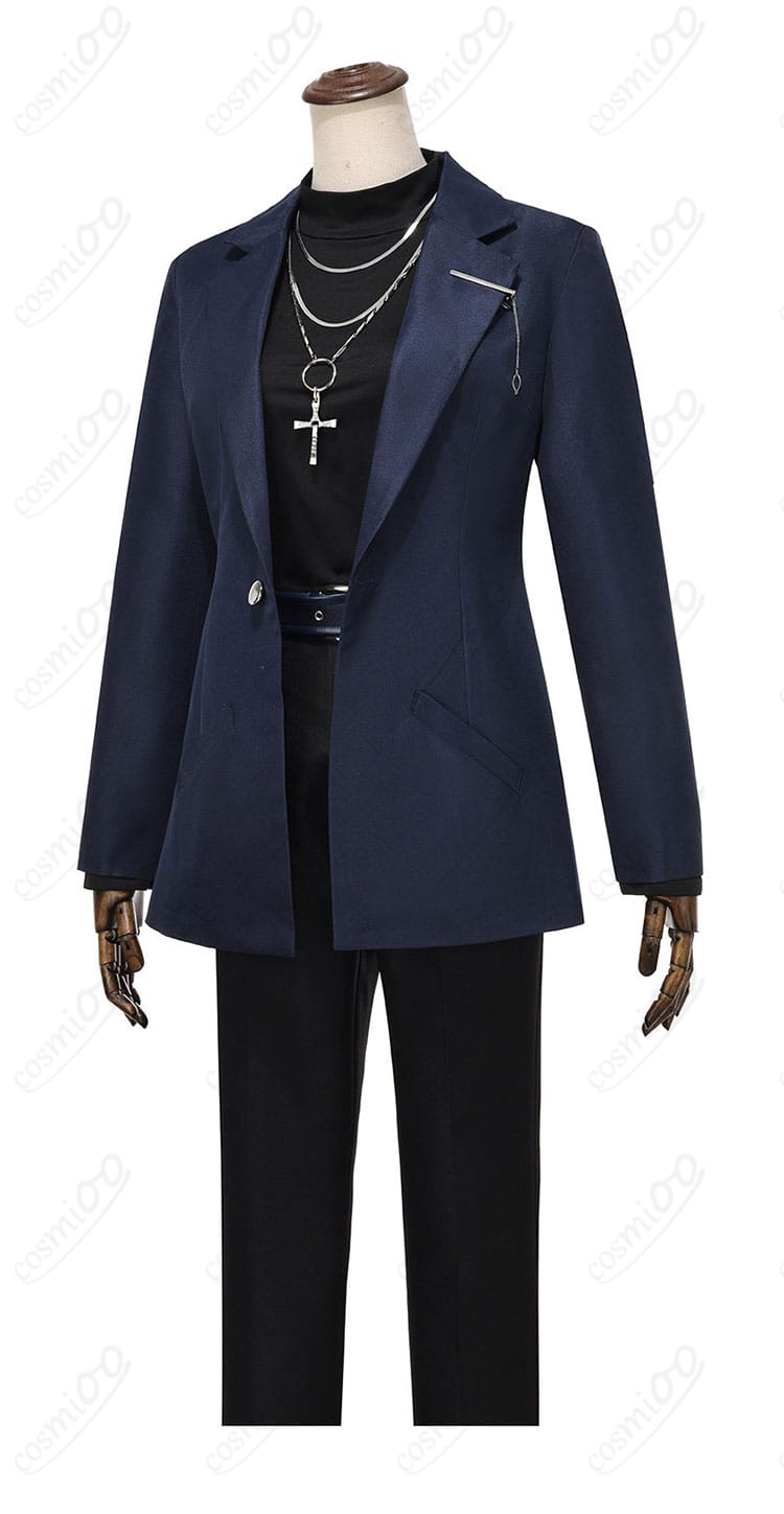 ゴシックコートセットの側面シルエットとパンツのライン