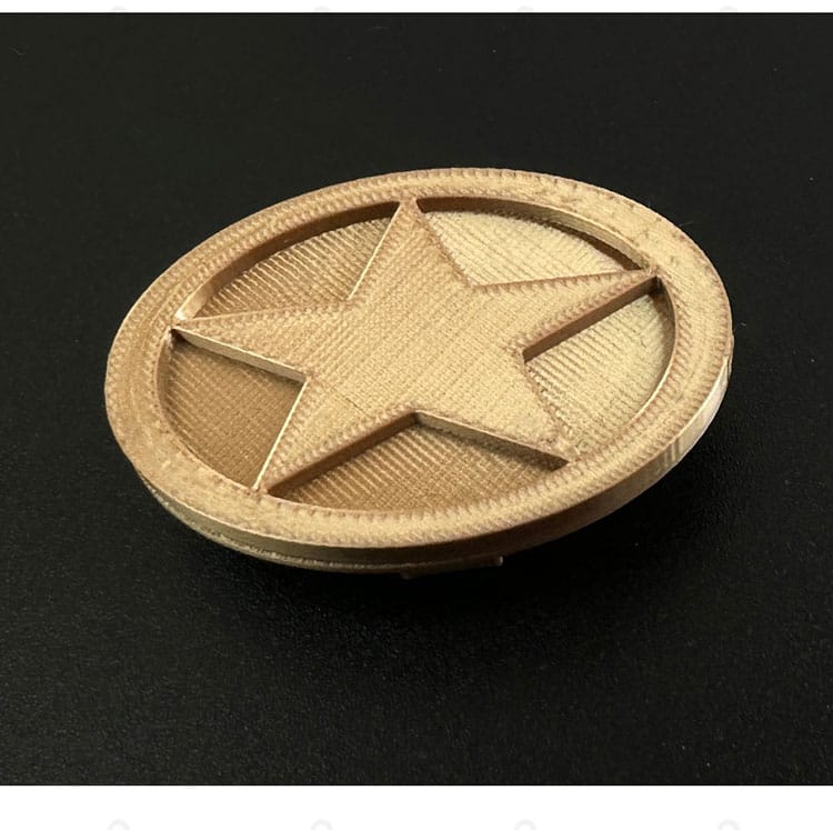 五角星モチーフ飾りの形状と質感アップ