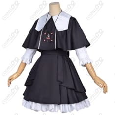 ケープ付き日常服ワンピースのコスプレ衣装｜可愛い上品シルエットで写真映え、初心者も着替えやすいフルセット - 2枚目の画像（サムネイル）
