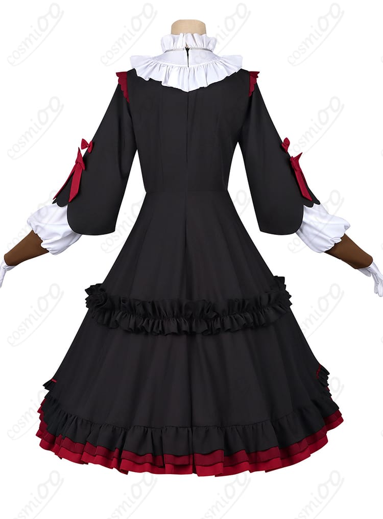 獄薔薇美血華 コスプレ衣装の背面全体とリボン位置