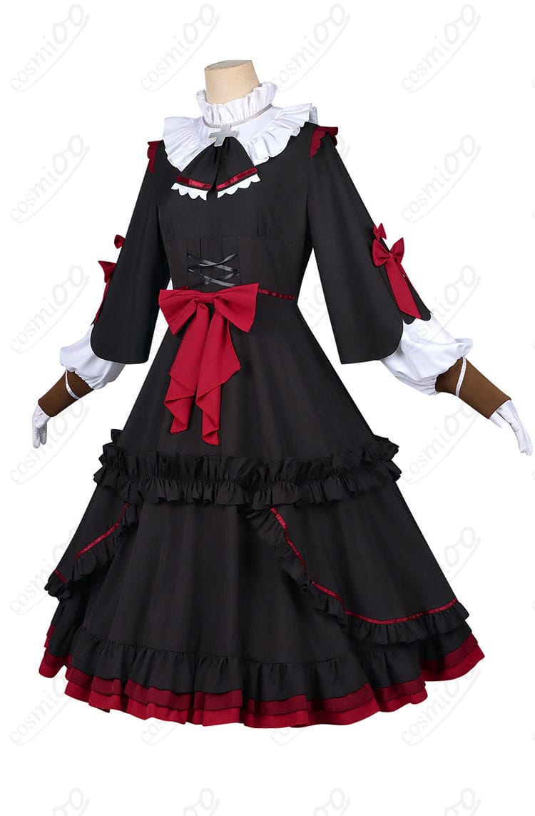 獄薔薇美血華 コスプレ衣装の側面シルエットとライン