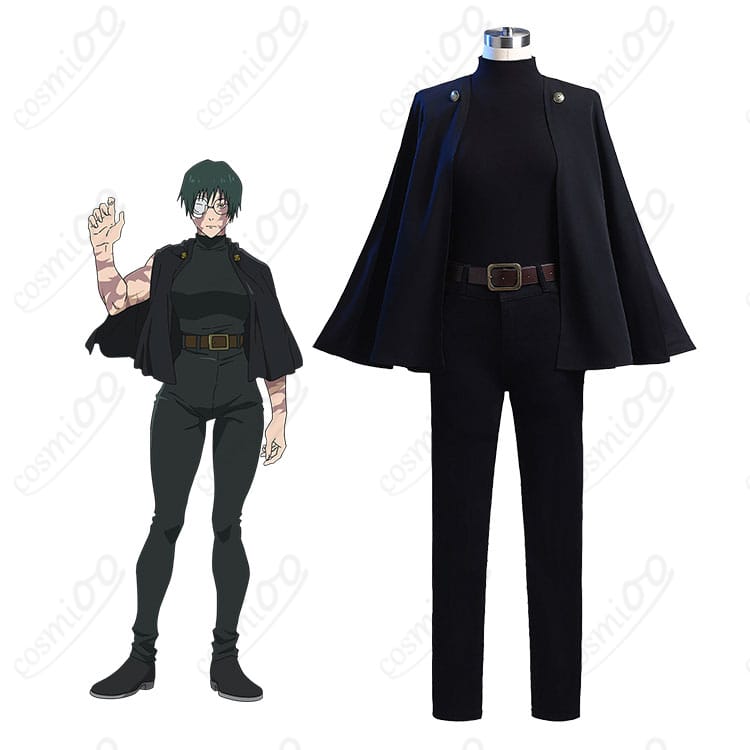 呪術廻戦 禪院真希 死滅回游編 コスプレ衣装一式とキャラクター着用イメージ