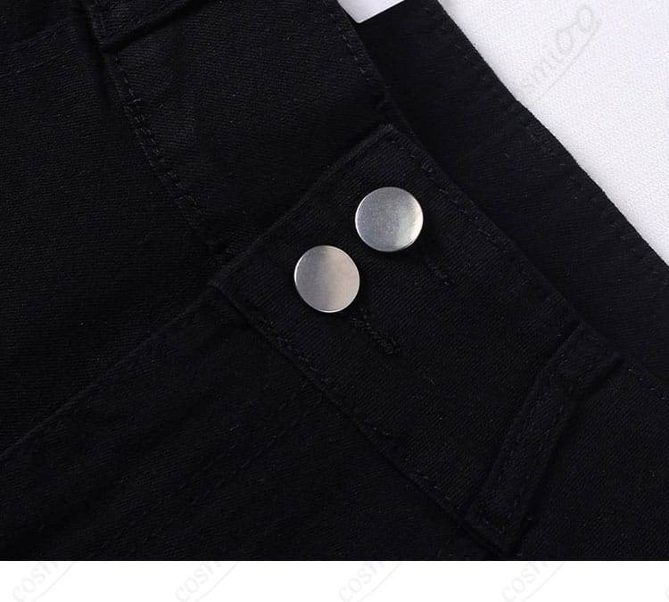 ズボンのシルエットと裾の仕上げディテール