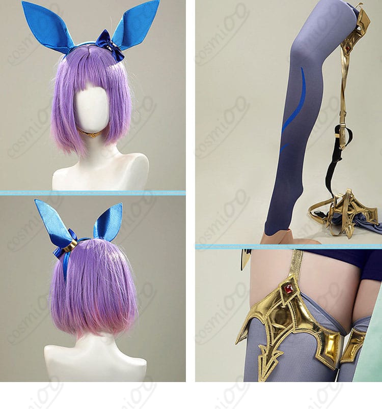 カチューシャと靴下・太もも飾りのコーディネート例