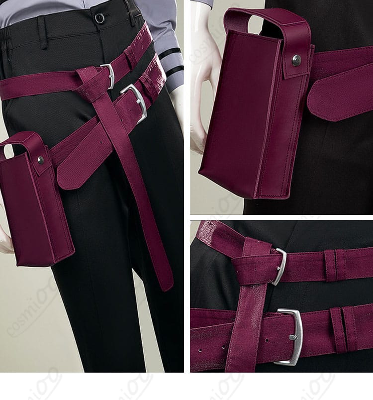 アルカイック衣装 ウエスト周りのベルトとウエストポーチ装飾