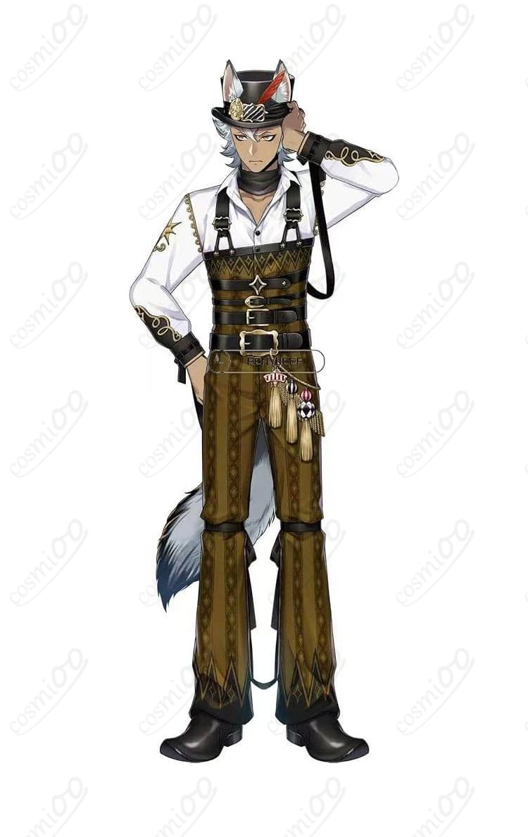 ジャック・ハウル プレイフル・ドレス一式を正面から撮影した商品画像（帽子付き・落ち着いた配色）