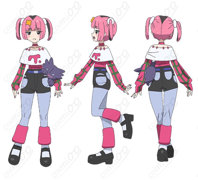 ポケットモンスター 学園制服風コスプレ衣装の全体シルエットと細部ディテールが分かる商品画像