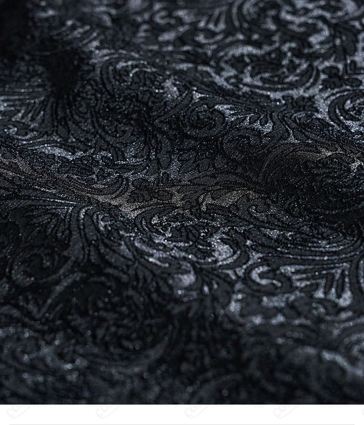 黒執事 扉絵衣装 生地の装飾トリムとテクスチャの接写