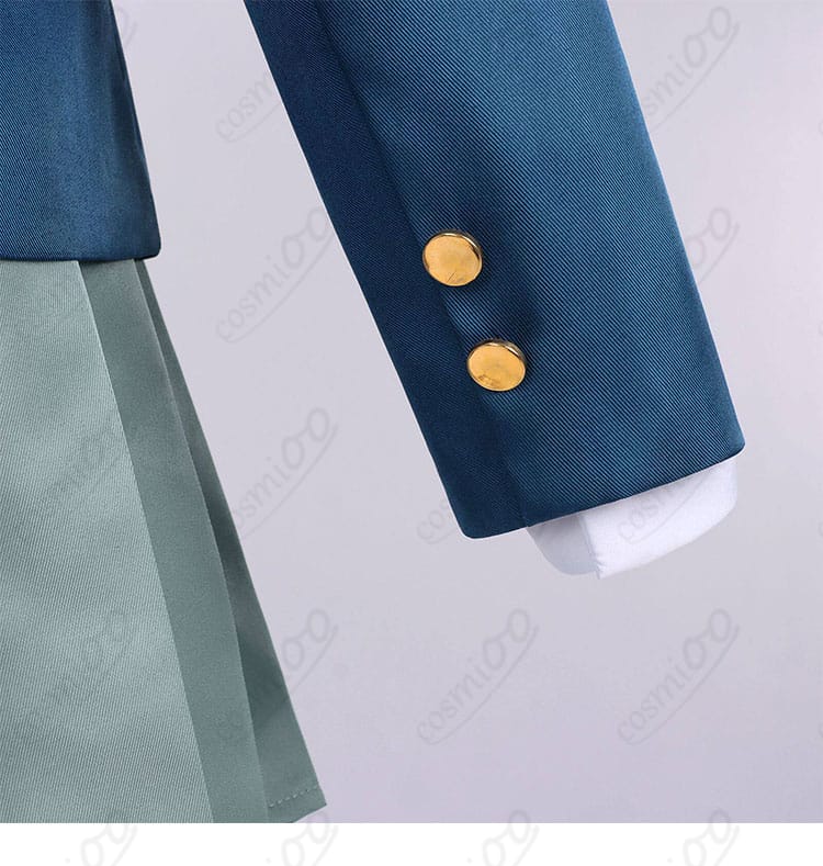 袖口のボタンとカフス周りのディテール