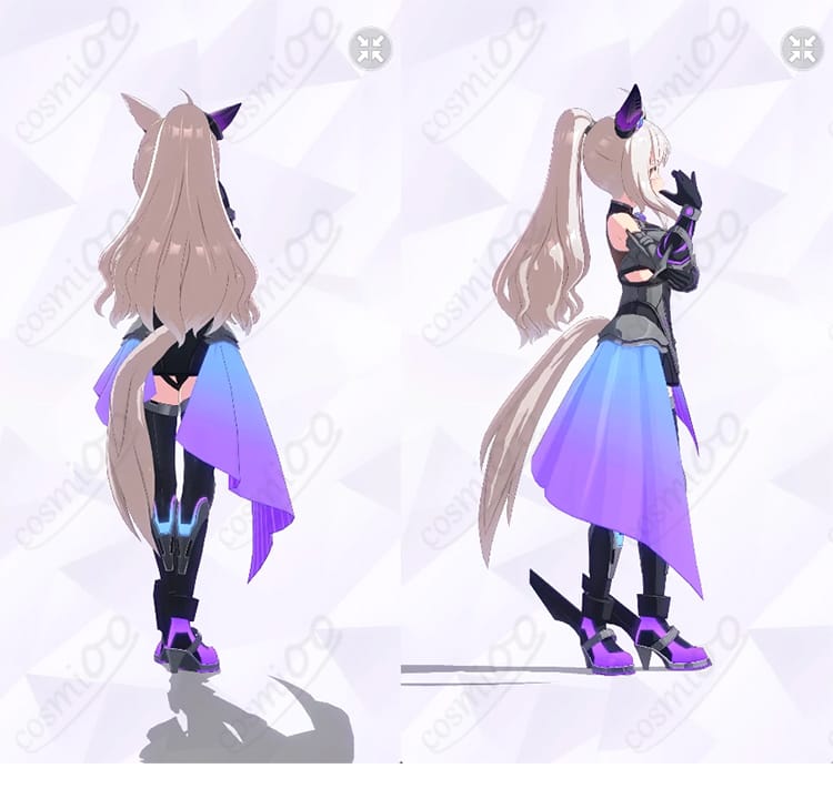 ビワハヤヒデ Engineered Victory 勝負服の背面と右側面が分かる商品写真｜装飾固定とライン再現を確認できる角度