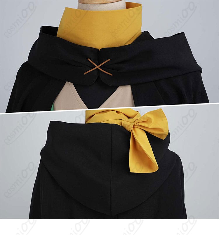 マント襟元とスヌードの留め具ディテールアップ