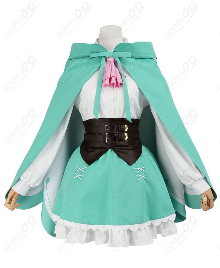 レム 私服風コスプレ衣装の正面全体（マント・シャツ・スカート）