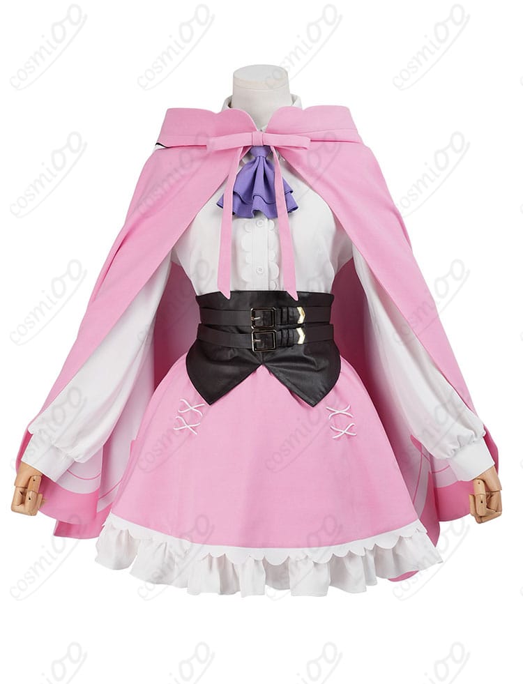 ラム メイド衣装の正面全体。シャツとスカートのバランスやコルセットベルトの位置が確認できるカット