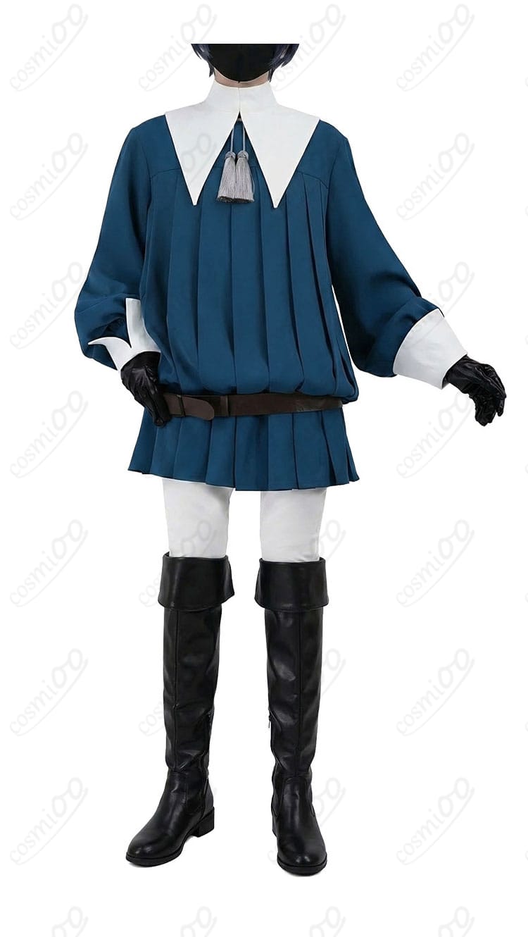 黒執事 シエル・ファントムハイヴ ブルーワンピース コスプレ衣装の正面全体カット