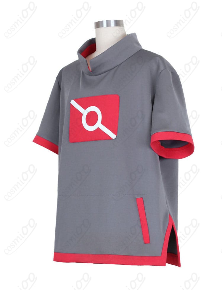 ゴウ衣装トップスの側面。袖丈とフードのボリューム、サイドのラインが分かる角度。