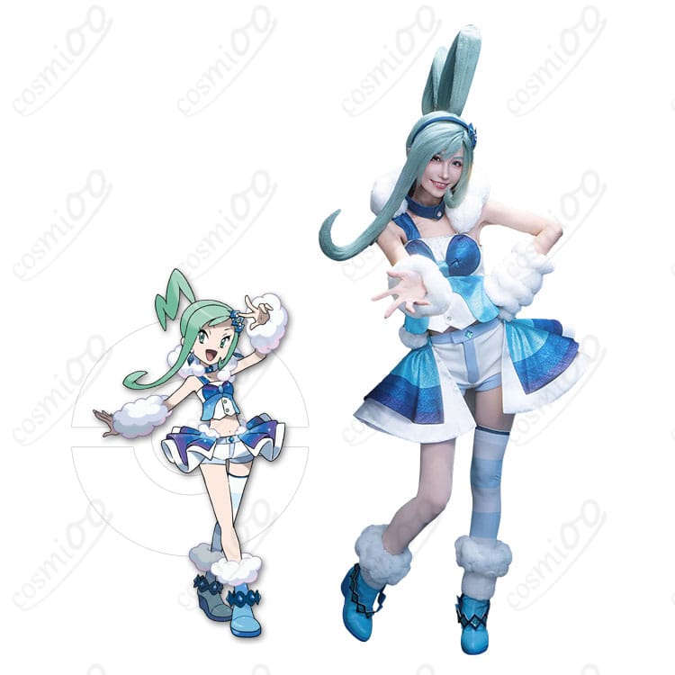 ルチアのコンテストアイドル衣装一式とキャラクターイメージの比較画像