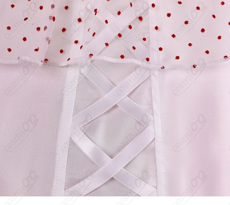 チェック柄スカートの網目状パターンの拡大