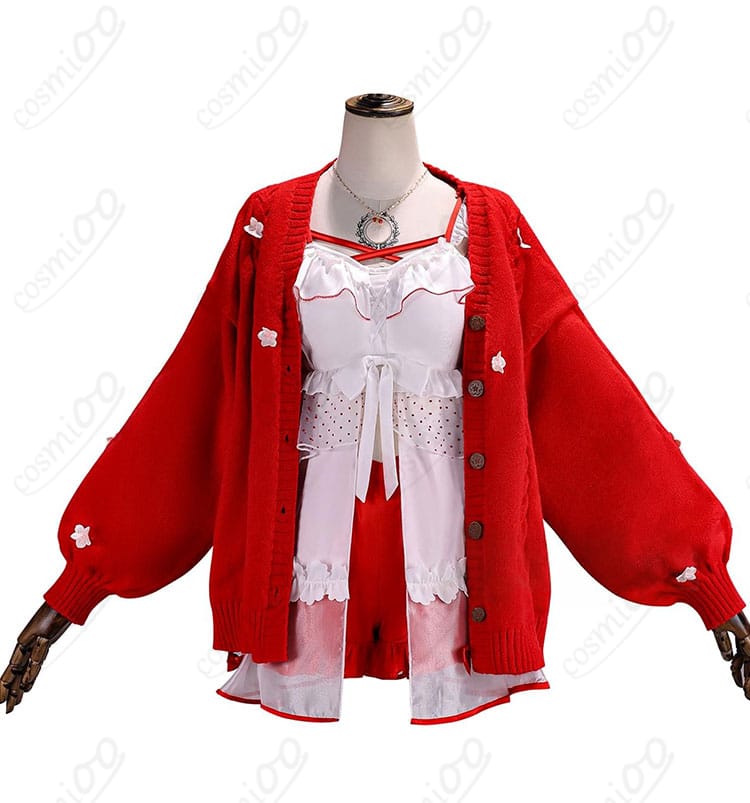 さくらみこ クリスマス衣装 ワンピース＋カーディガンの正面全体