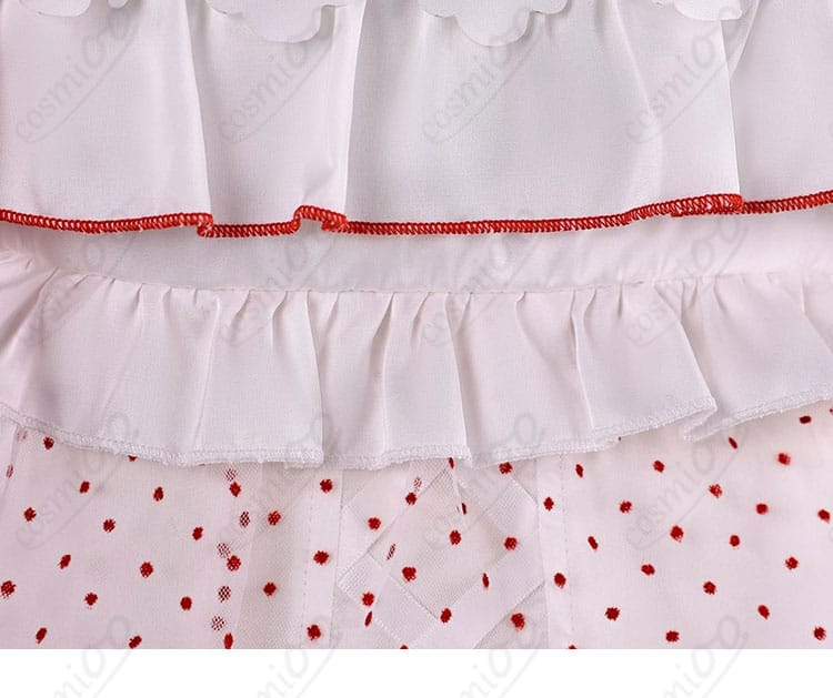 フリル・レース風ディテールの近接写真