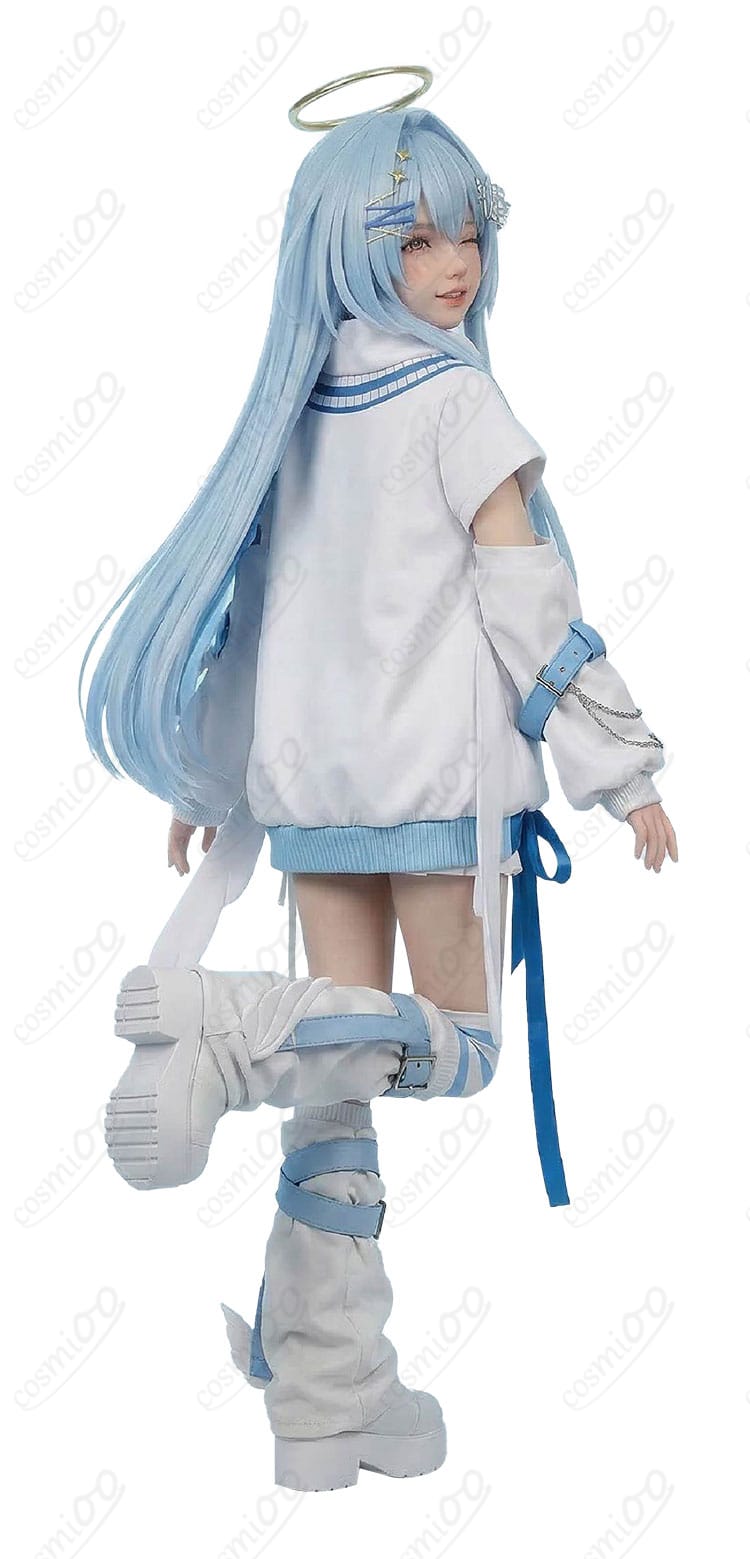 涼上エリス 初期衣装コスプレの背面全体（スカートとトップスのライン）