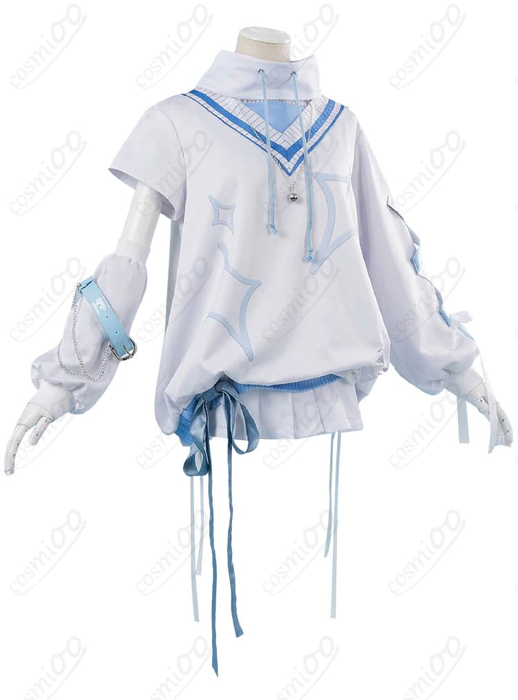 涼上エリス 初期衣装のサイドビュー（スカートの広がりとアームカバー）