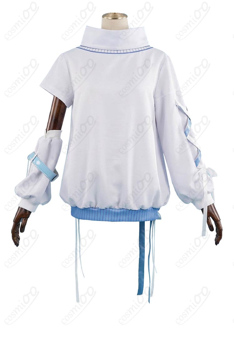 涼上エリス 初期衣装のインナー周辺ディテール（ネック周り・レイヤー感）