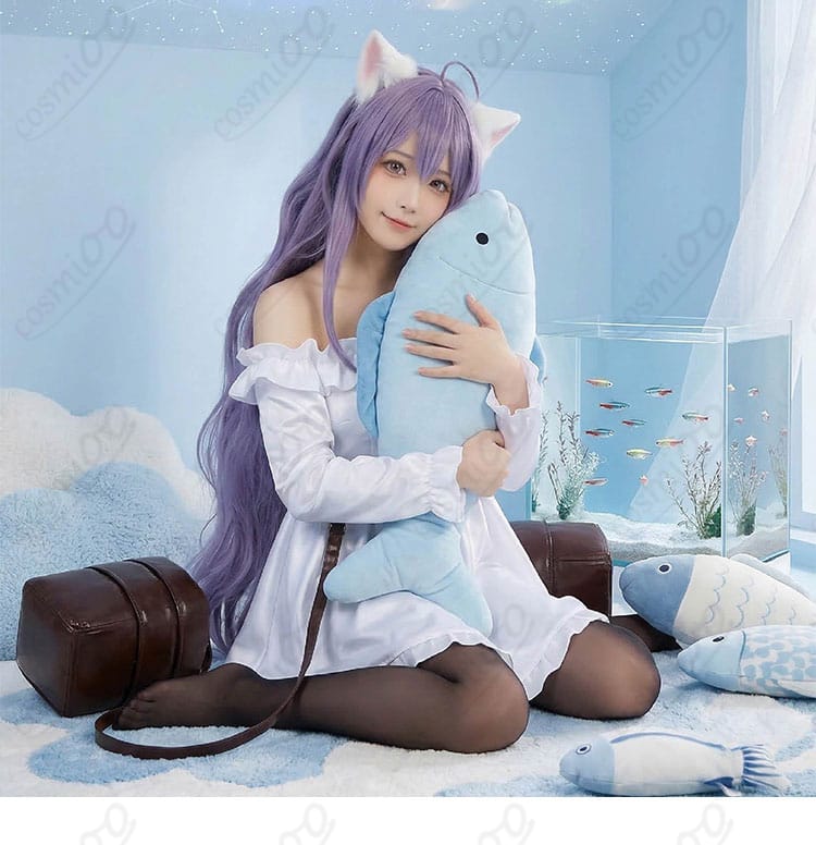 モデル着用例｜ルー 白い猫 コスプレ衣装の全身コーデ