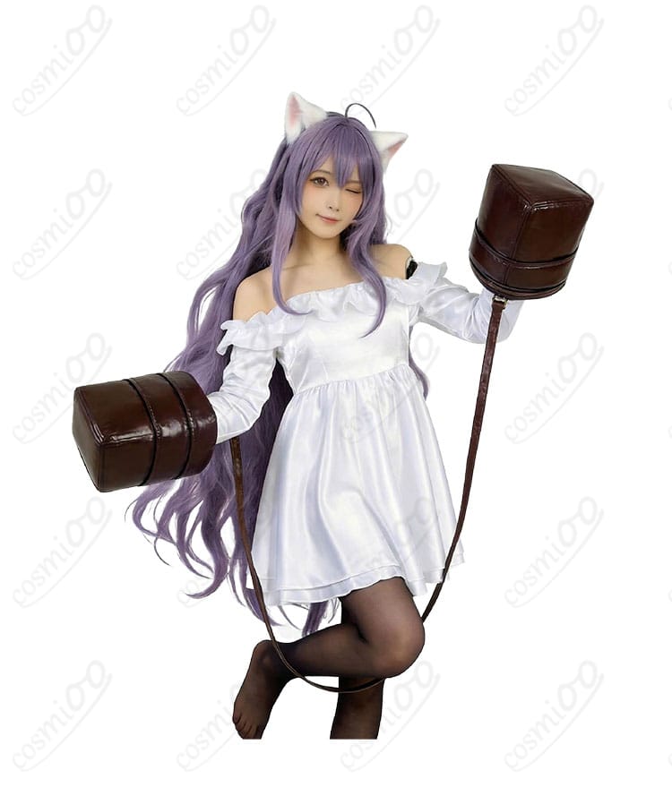 ルー 白い猫 コスプレ衣装 ワンピースの正面全体写真
