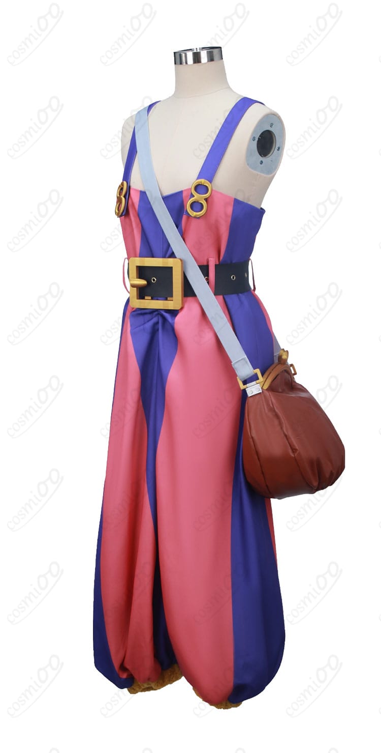 ウソップ コスプレ衣装の側面シルエット（高コントラスト配色が映える）