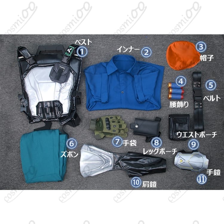 ヴァロラント ブリムストーン コスプレ衣装 デフォルト｜動きやすく写真映え、初心者も安心一式 - 8枚目の画像