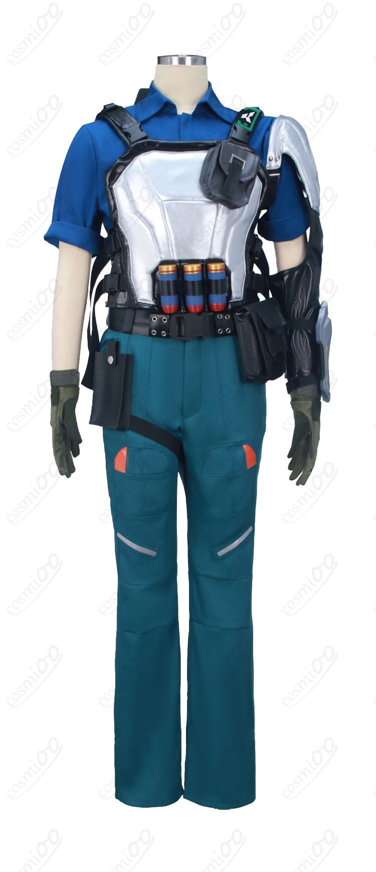 ブリムストーン衣装の正面全身カット(ベストと装備の配置)