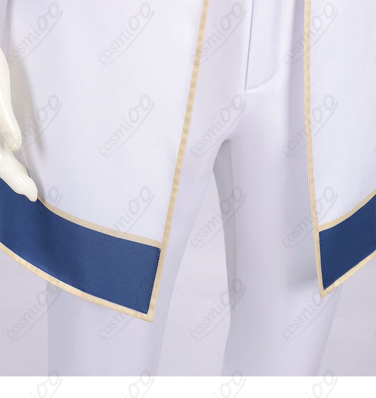 裾周りの縁取りとステッチのディテール