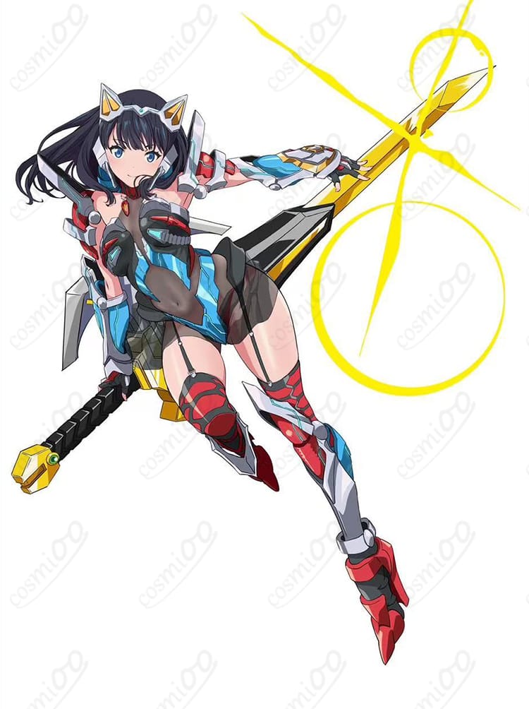 SSSS.GRIDMAN 宝多六花 ドン・キホーテコラボ衣装の全身コスプレ写真|ハリ感素材と高コントラスト配色が映えるデザイン