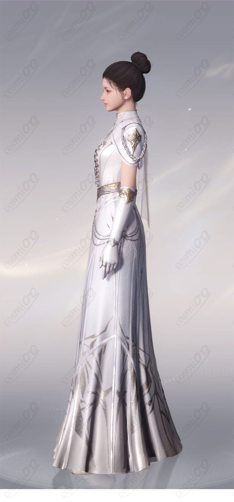 恋と深空 主人公 銀河の讃歌 ドレス 胸元と装飾パーツのディテールアップ