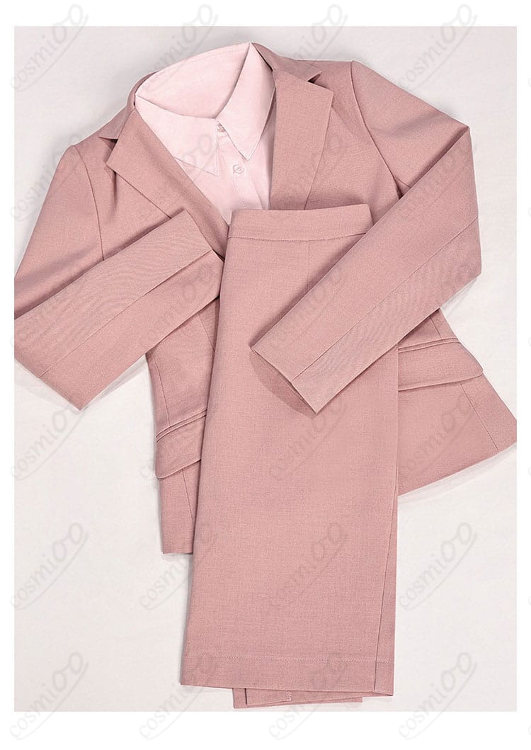 桃瀬成海 ピンクスーツ 4点セット（ジャケット・スカート・シャツ・タイツ）の内容