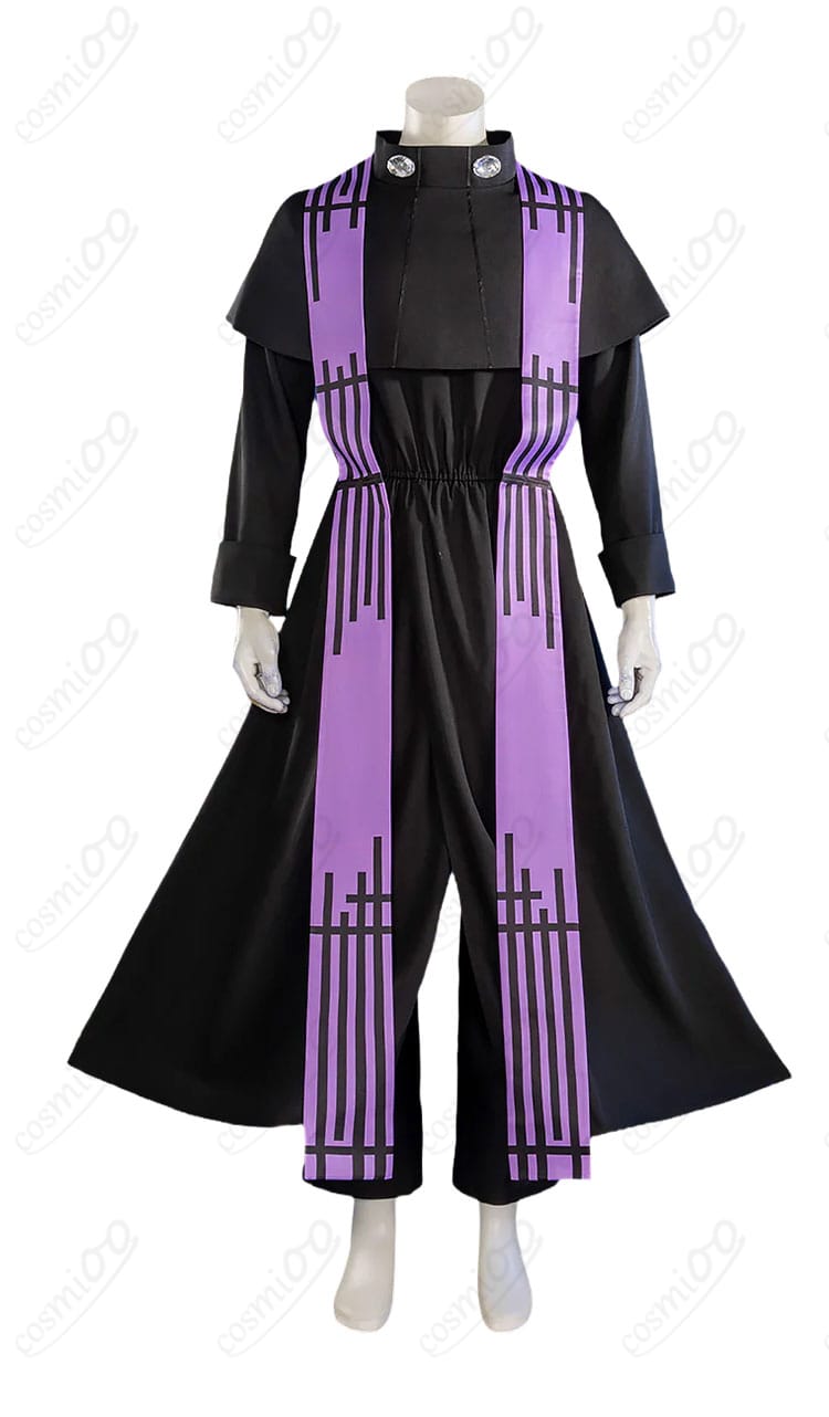 ベルゼブブ 蝿の王ダーク衣装の上着・ズボン・肩掛けの正面ディテール