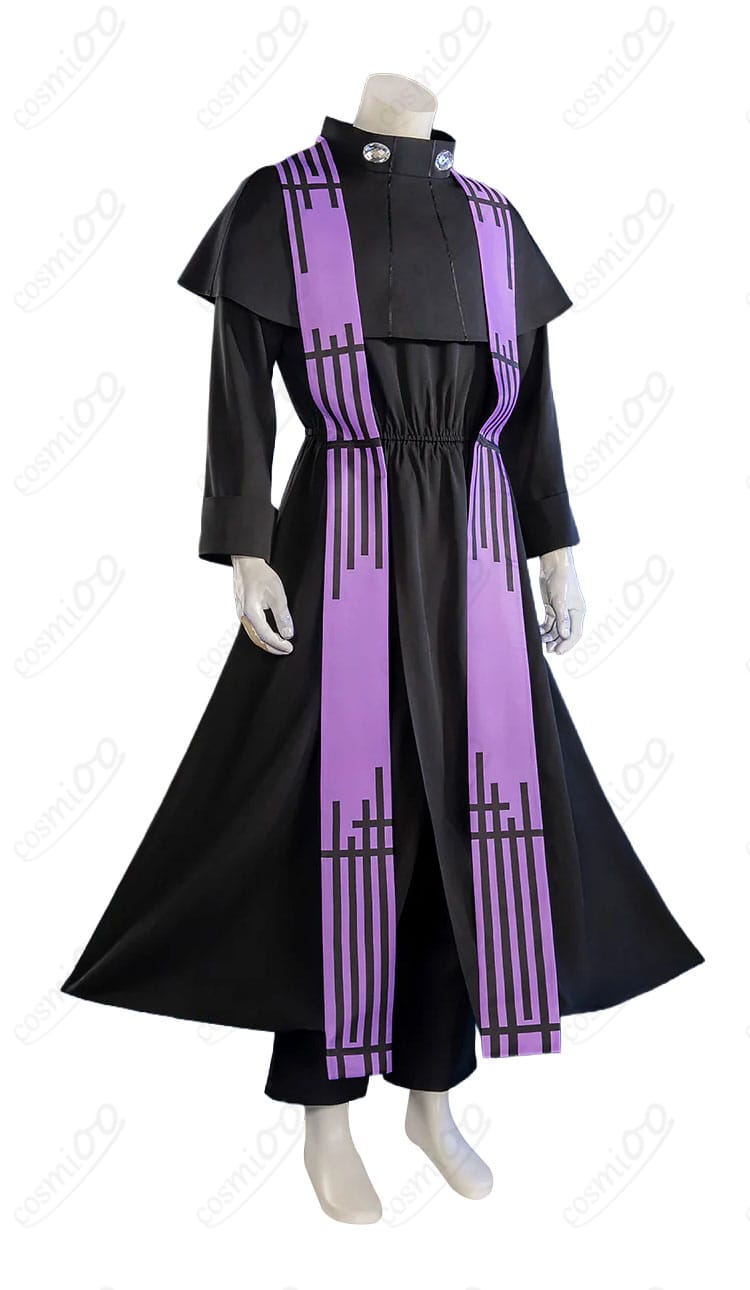 ベルゼブブ 蝿の王ダーク衣装のサイドシルエットと肩掛けの見え方