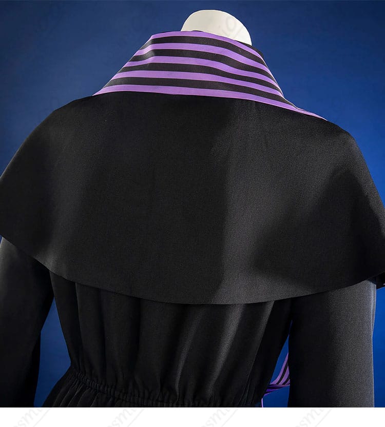 ベルゼブブ 蝿の王ダーク衣装の背面装飾と切替縫製のアップ