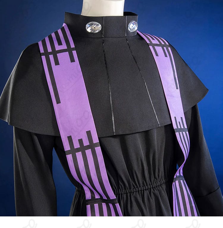 ベルゼブブ 蝿の王ダーク衣装の衣襟まわりの装飾ディテール