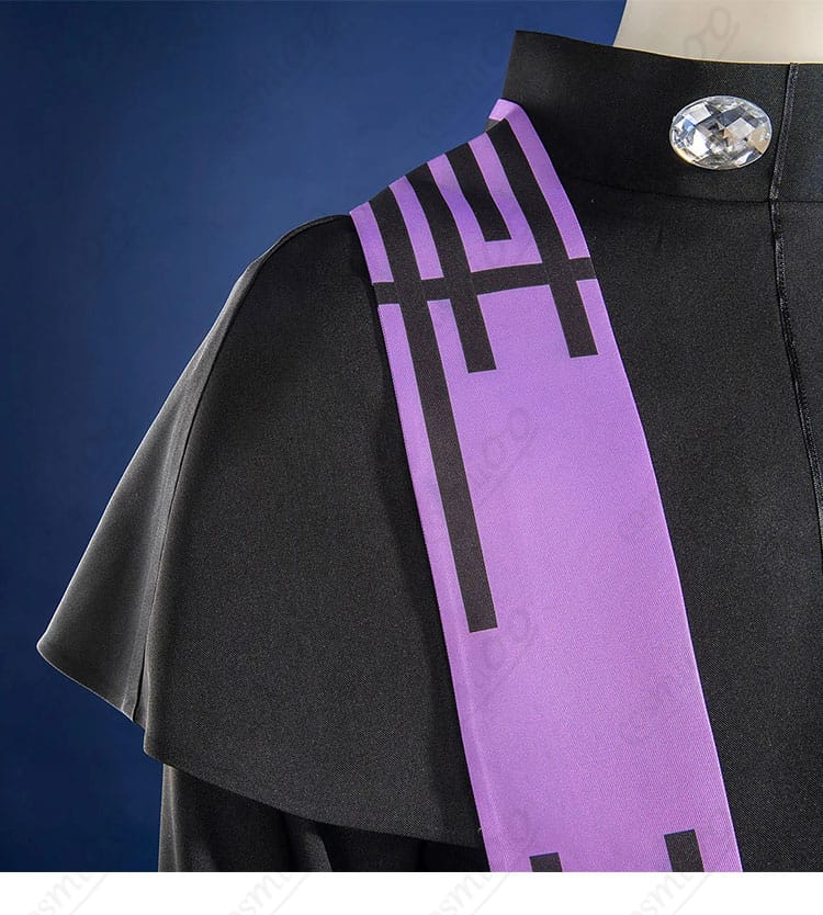 ベルゼブブ 蝿の王ダーク衣装の肩・袖の構造と肩掛けの取り付け部